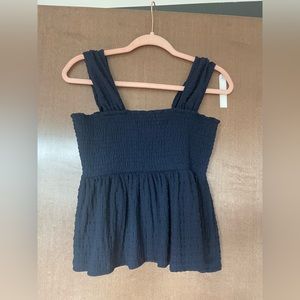 Francesca’s blue peplum top!